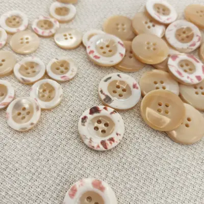 Bottone Madreperla Rovescio Beige Set276 05 - MakaMaga