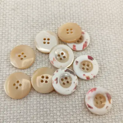 Bottone Madreperla Rovescio 4fori Beige Set277 02 - MakaMaga