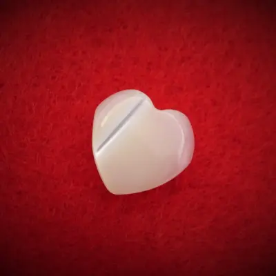Bottone Madreperla Cuore Gambino Naturale Set370 02 - MakaMaga