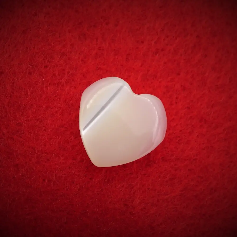 Bottone Madreperla Cuore Gambino Naturale Set370 02 - MakaMaga