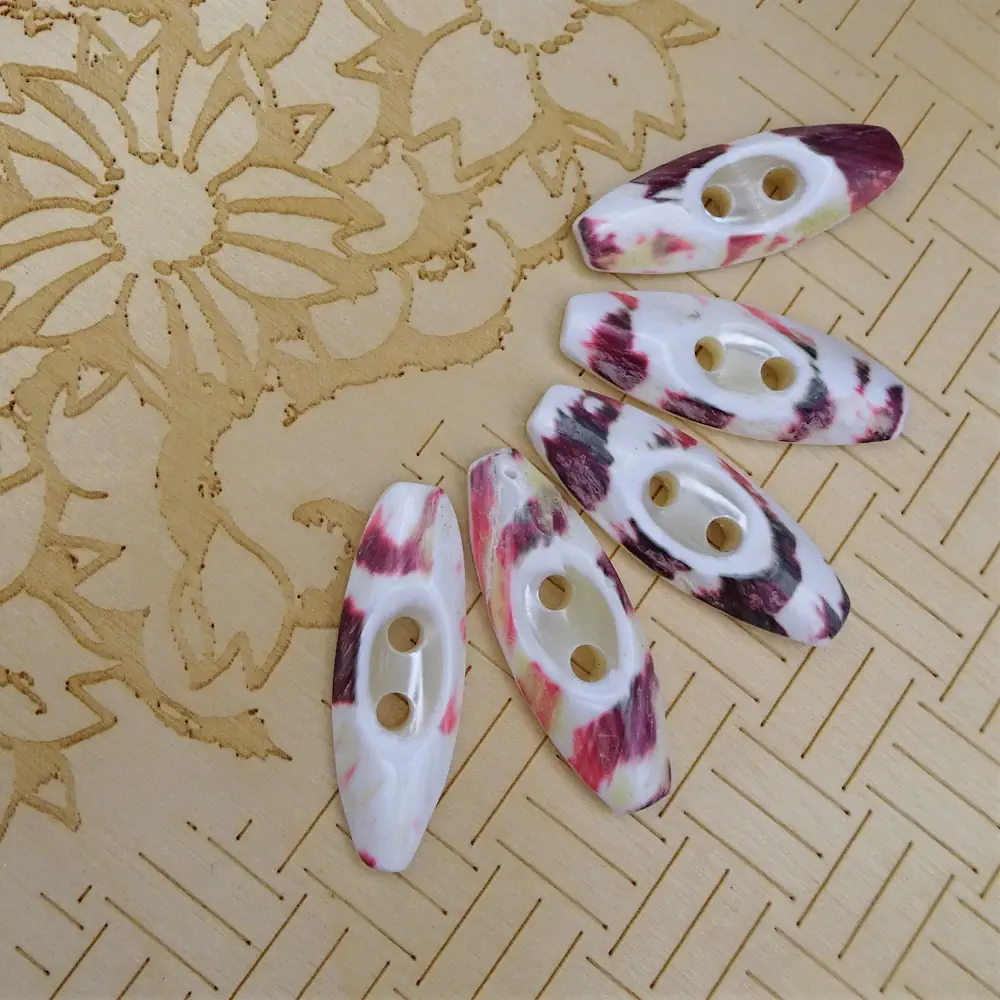 Bottone Madreperla Olivetta Maculata Set373 02 - MakaMaga