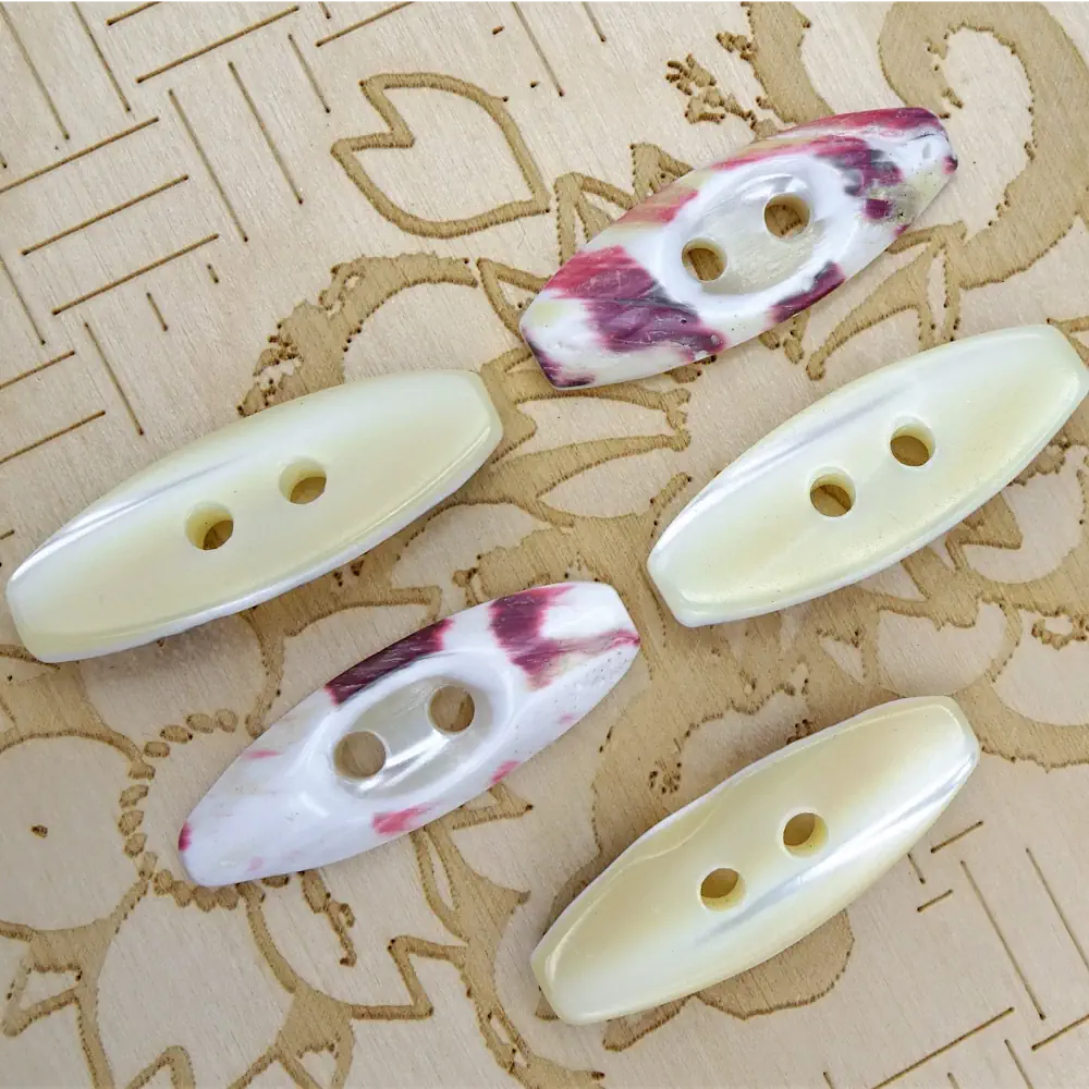 Bottone Madreperla Olivetta Maculata Set373 03 - MakaMaga