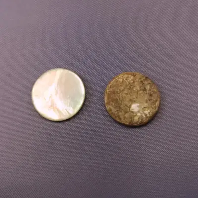 Bottone Madreperla Senza Fori Placchetta Set564 04 - MakaMaga