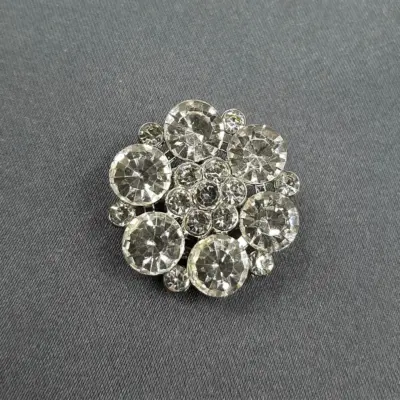 Bottone Gioiello Argento Fiore Set463 01 - MakaMaga