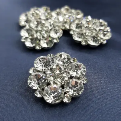 Bottone Gioiello Argento Fiore Set463 02 - MakaMaga