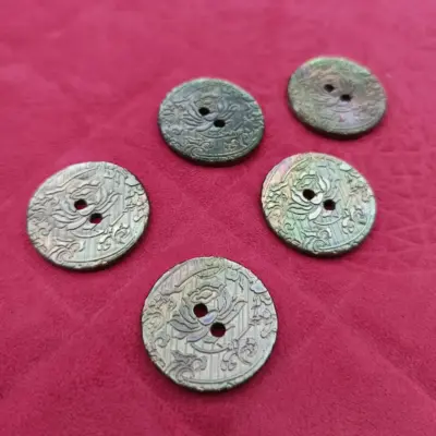 Bottone Madreperla Cesellato Fiore Set572 02 - MakaMaga