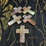 Bottone Madreperla Croce 1foro Set458 01 - MakaMaga