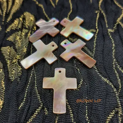 Bottone Madreperla Croce 1foro Set458 01 - MakaMaga