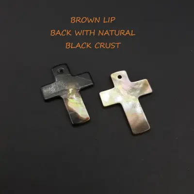 Bottone Madreperla Croce 1foro Set458 03 - MakaMaga