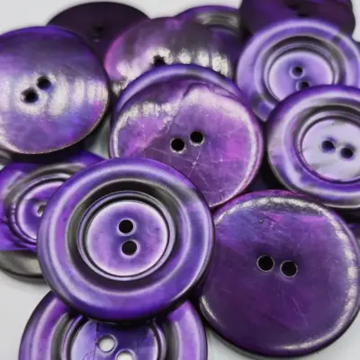 Bottone Madreperla Viola Bordo Spesso Set530 03 - MakaMaga