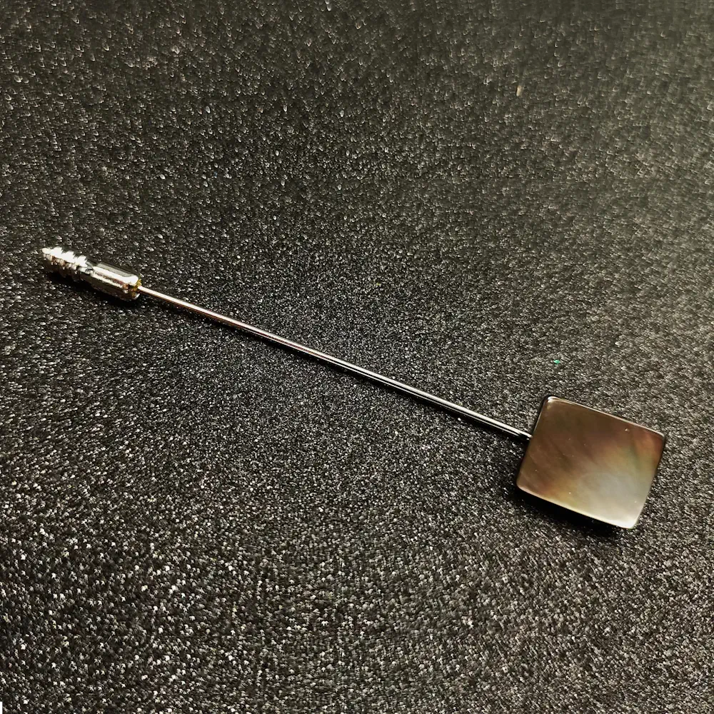 Spillone Cravatta Madreperla Grigia Gs002 03 - MakaMaga