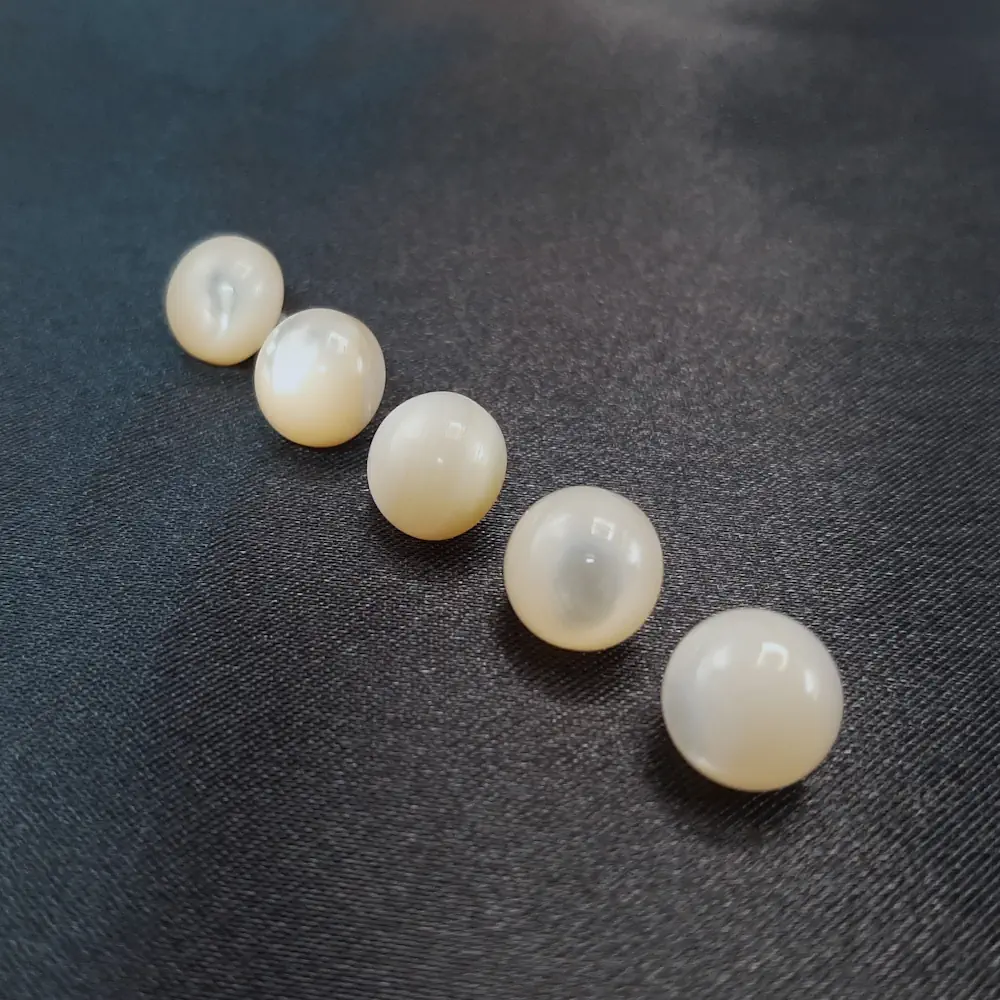 Bottone Madreperla Pallina Gambino Metallo Set475 01 - MakaMaga