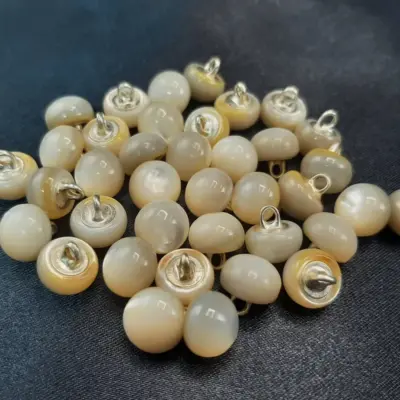 Bottone Madreperla Pallina Gambino Metallo Set475 02 - MakaMaga