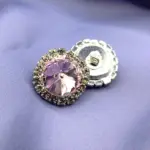 Bottone Gioiello Rosa Sfaccettato Set567 01 - MakaMaga