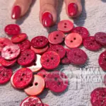 Bottoni Madreperla Rossi Decorazione Giglio Set494 01 - MakaMaga