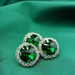 Bottone Gioiello Verde Sfaccettato Set568 01 - MakaMaga
